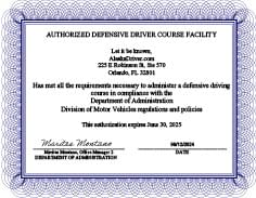 Alaska DMV Certificate